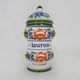 Old apothecary pot, ceramic Laurus medicine jar. Year 70 80