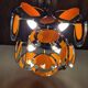 Vintage orange and chrome suspension
