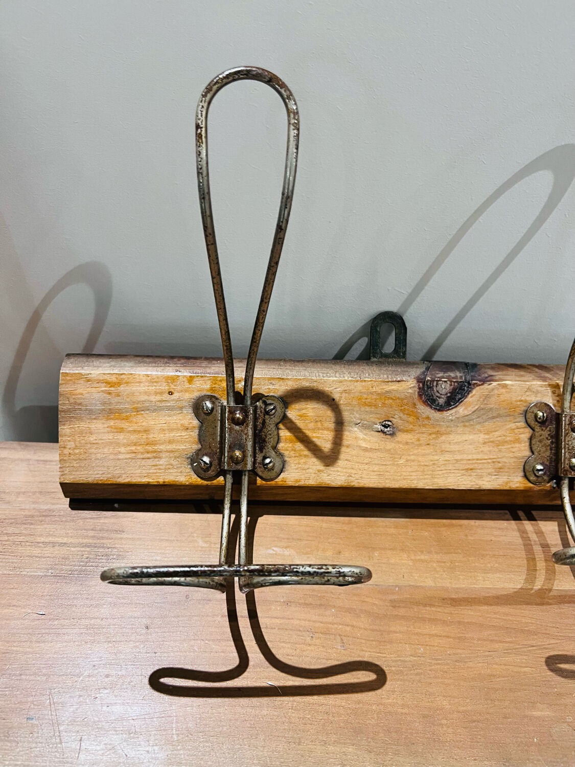 School hooks wood and metal