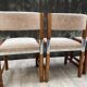 6 vintage chairs in wood, metal and fabric