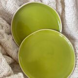 6 glazed ceramic dessert plates