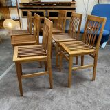 Set of 6 “Milano” model chairs by Aldo Rossi, Molteni edition.