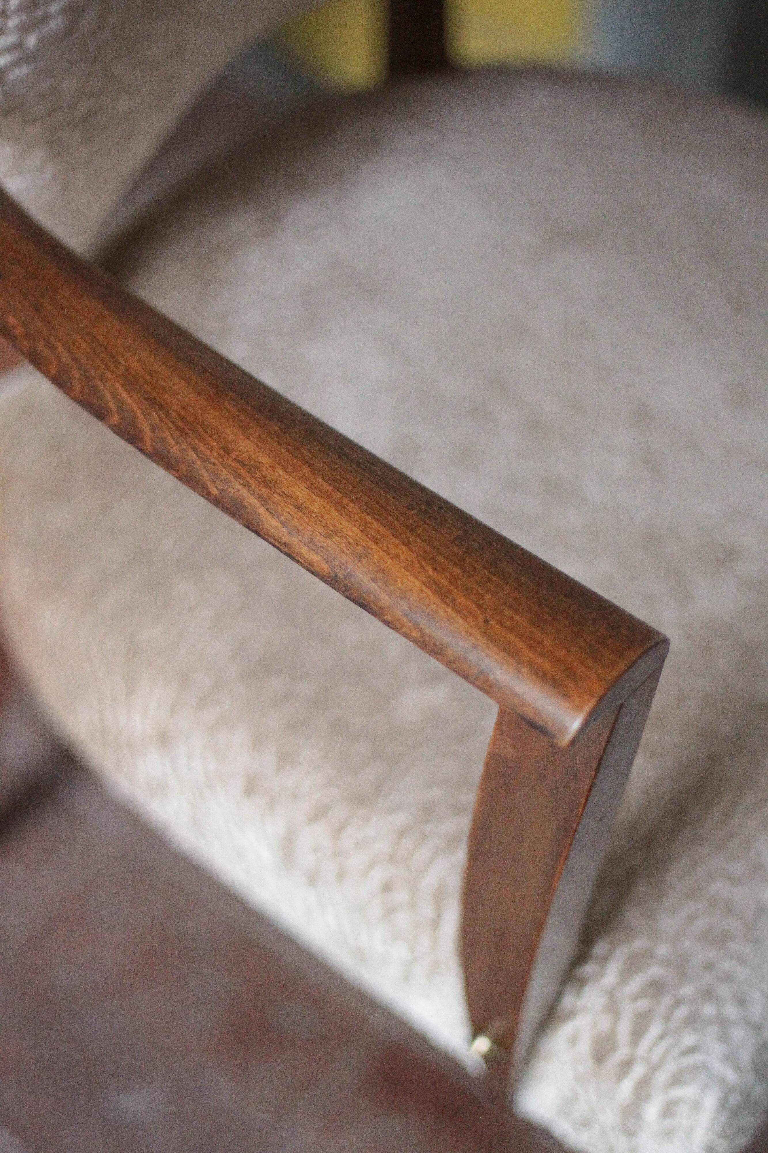 Pair of bridge chairs in wood and powder pink satin-effect fabric, Art Deco style