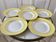 lot of 6 hollow plates Moulin des Loups textured canary yellow 50s