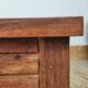Pair of handcrafted walnut bedside tables from the 20th century.