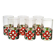 Set of 6 hand-painted tea glasses, floral pattern tea cup.