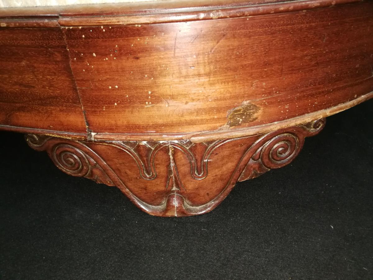 Méridienne époque  restauration en acajou