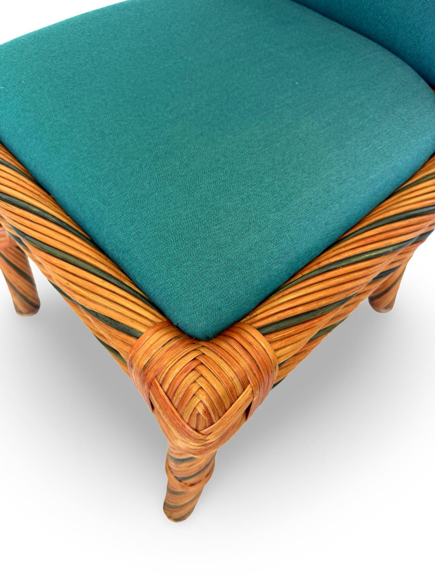 Set of six vintage bamboo and rattan dining chairs