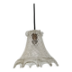 Vintage moulded pressed glass bell pendant