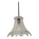 Vintage moulded pressed glass bell pendant