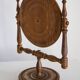 Miroir décoratif brun milieu de siècle avec cadre en bois, Italie, 1960s