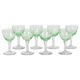 Set of 8 Val Saint Lambert Uranium Glass Aperitif Glasses