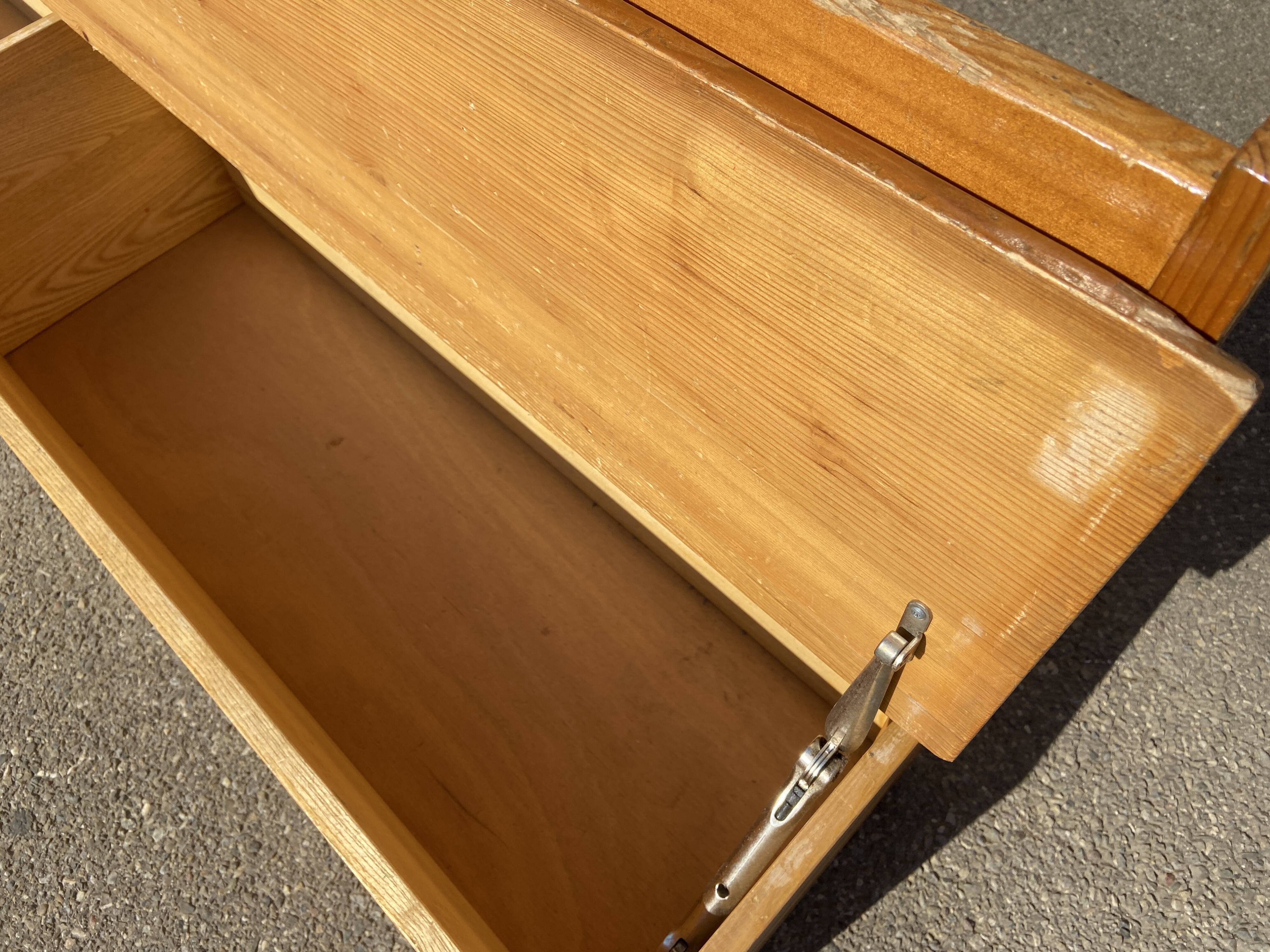 Vintage children's school chest bench 1980s
