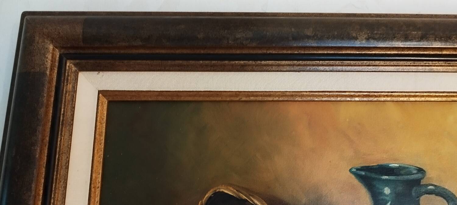 Still life with fruit signed Leroux