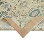 One of a kind hand knotted Turkish beige rug 153 cm x 262 cm