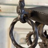 Wrought iron stool, France around 1880