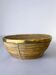 Circular rattan and brass basket, Italy, 1970s, 39 cm diameter