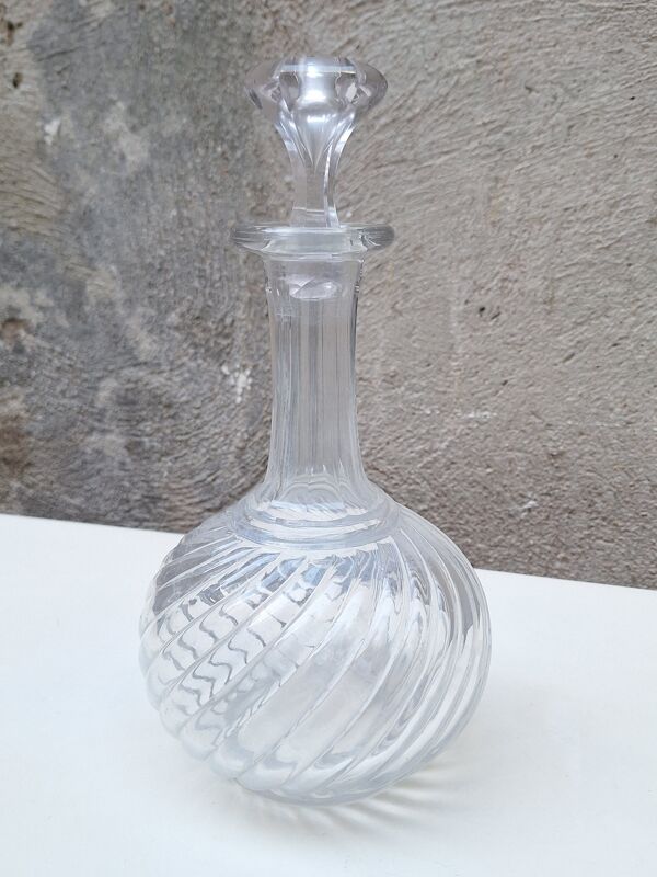 Carafe en cristal moulé Baccarat Bambou Tors