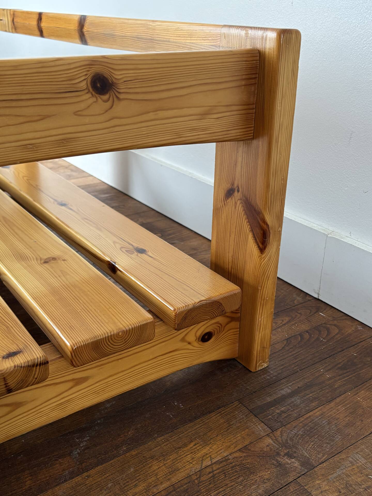 1970s pine coffee table