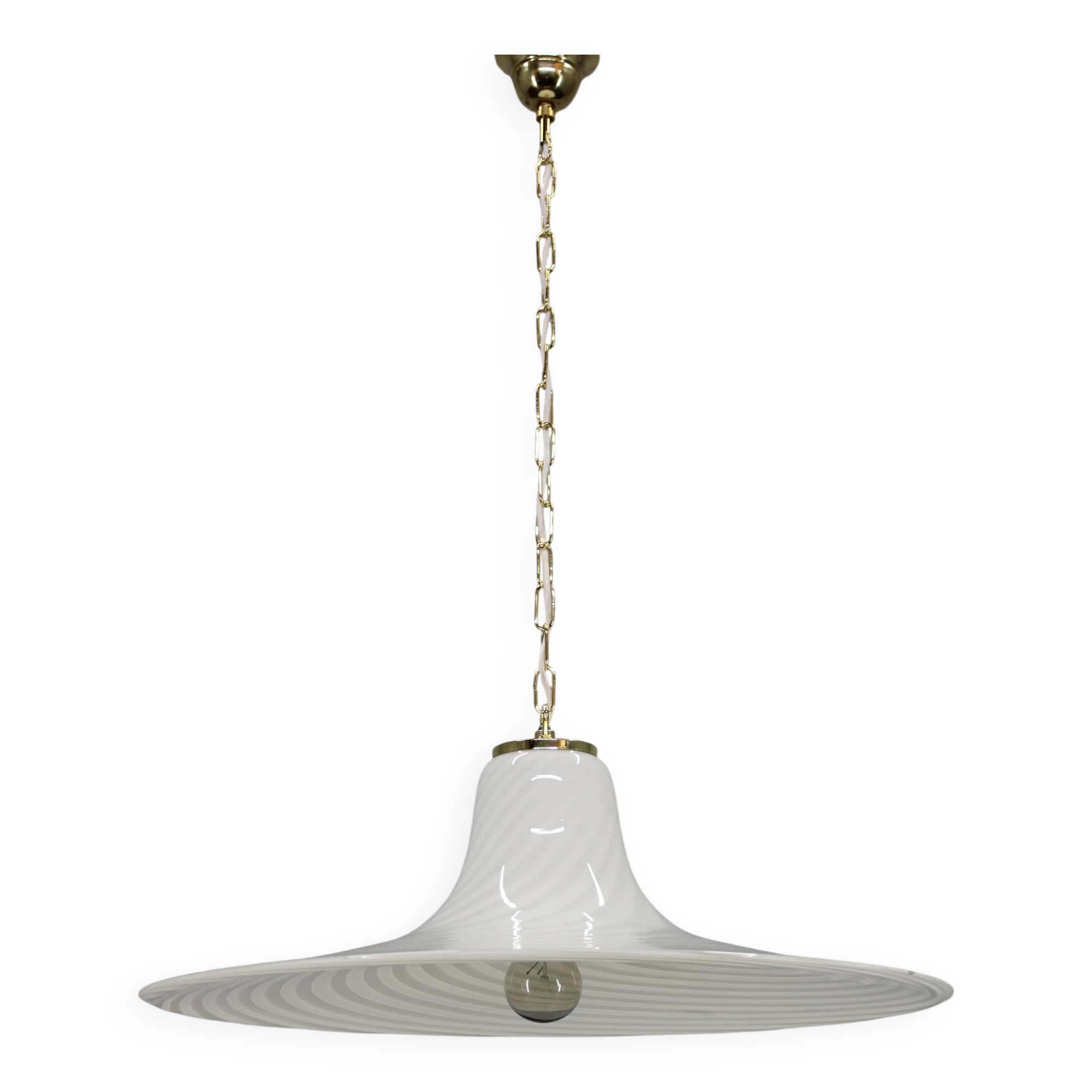 1970s Glass Pendant light By Venice Glass, Italy
