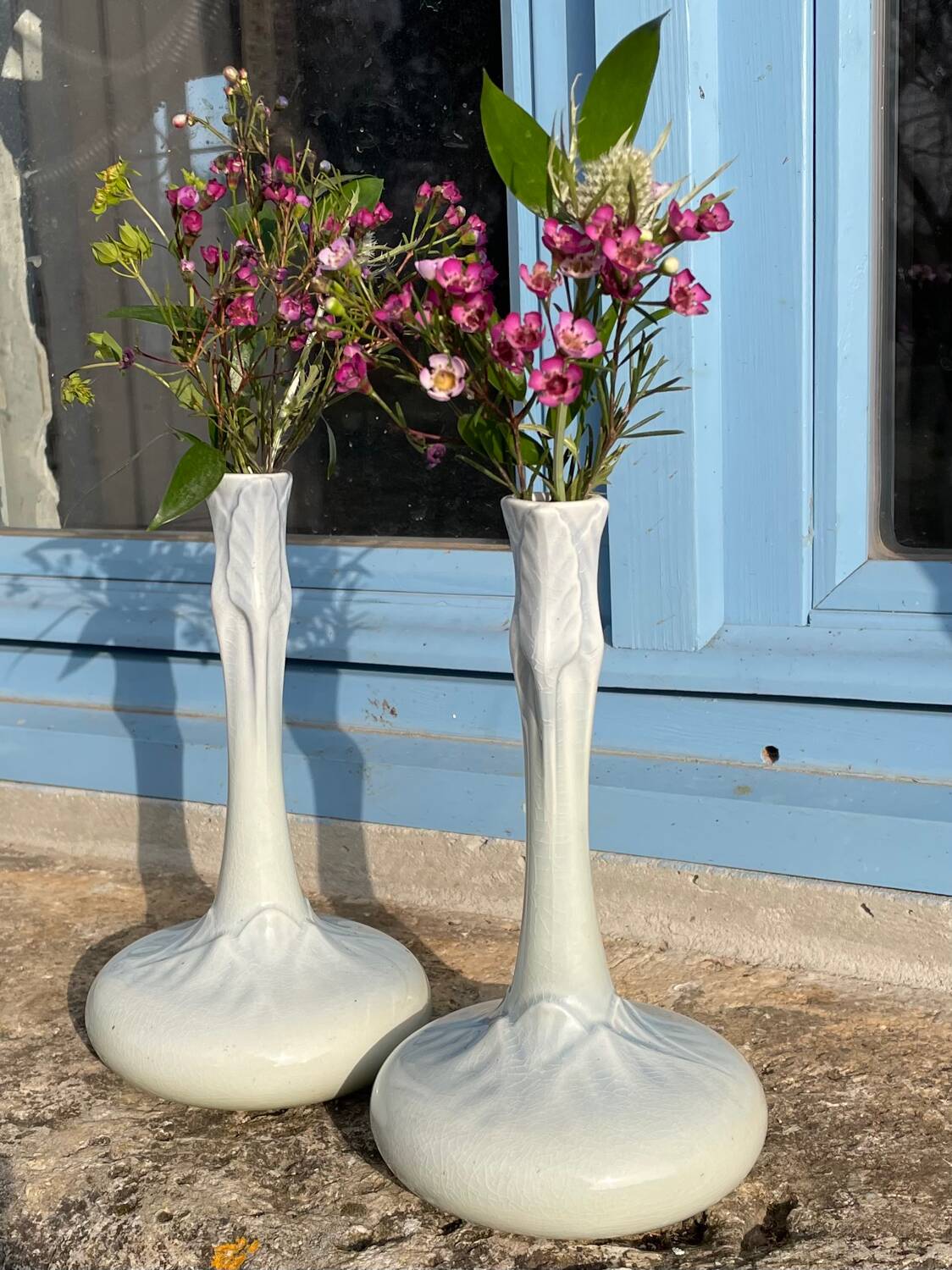 Pair of Art Nouveau vases/soliflores K&G Lunéville - France