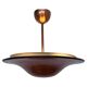 Suspension en laiton de style Bauhaus à éclairage indirect, années 1930 - Tchécoslovaquie