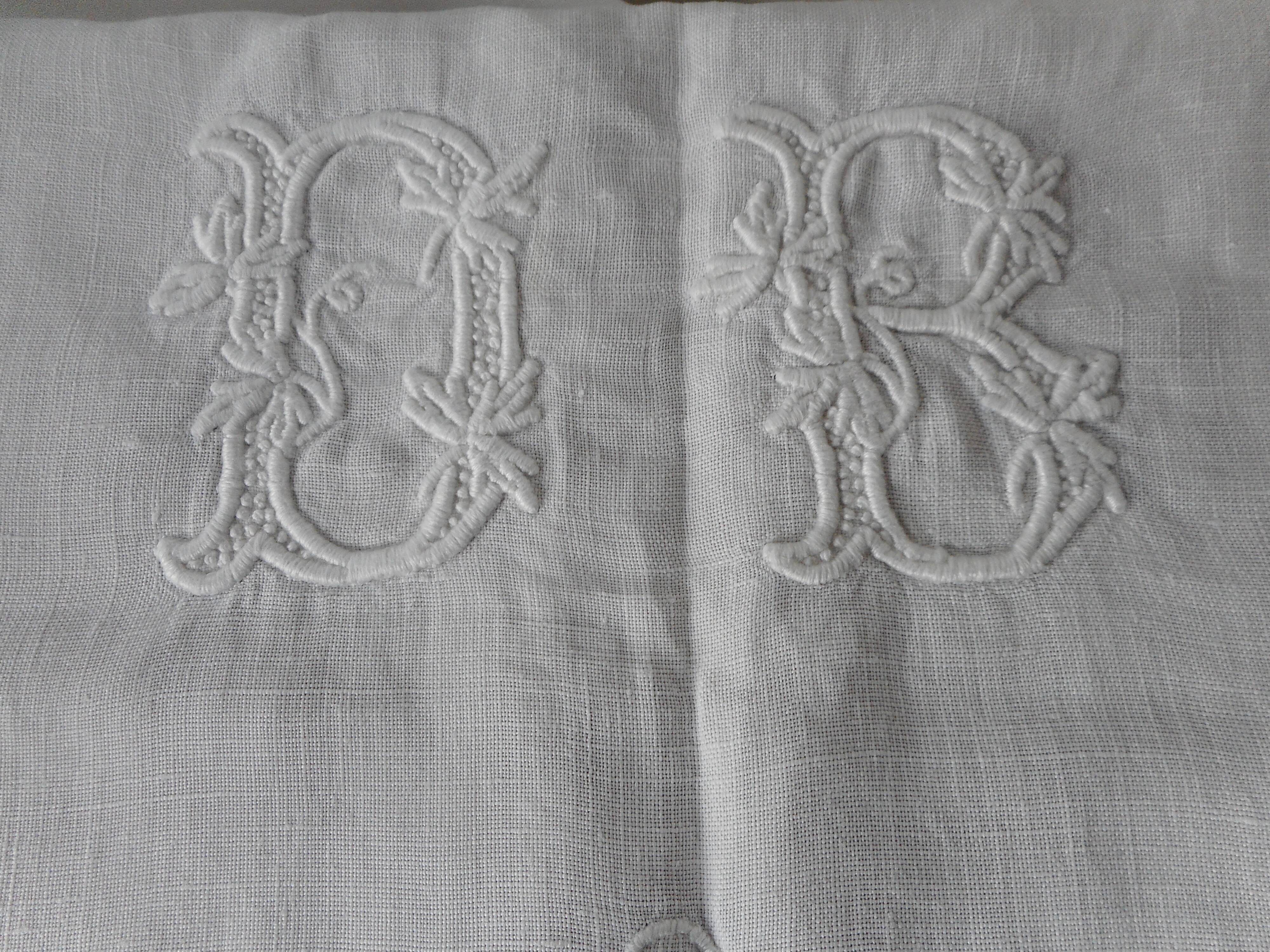 Embroidered linen old cloth