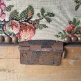 Authentic old fireplace bench chest bench in very good condition