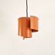 Light orange swirl shaped pendant or ceiling lamp by Simon P. Henningsen for Lyfa, Denmark 1960's