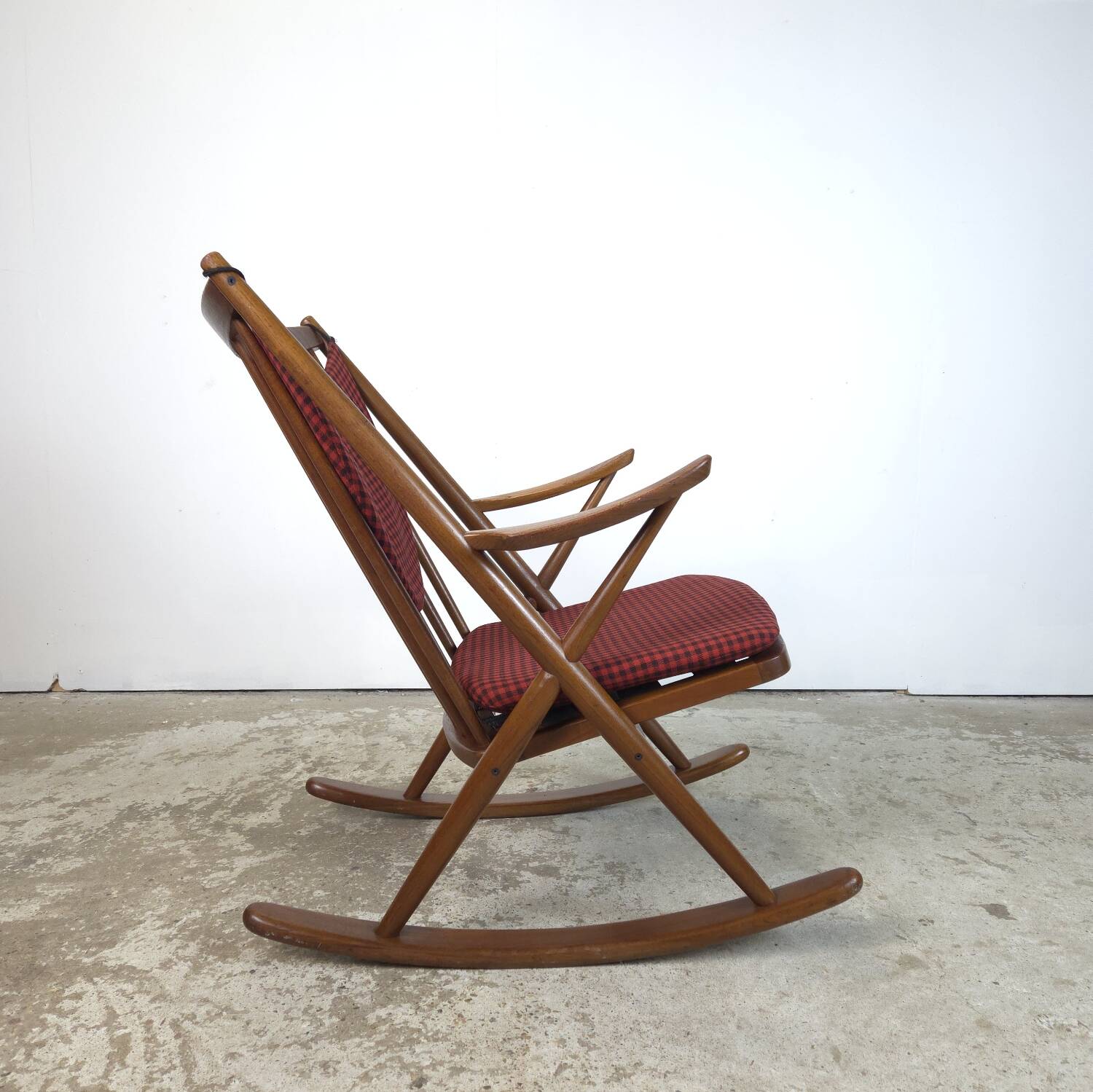 Frank Reenskaug, Bramin Møbler rocking chair Danish teak 60s