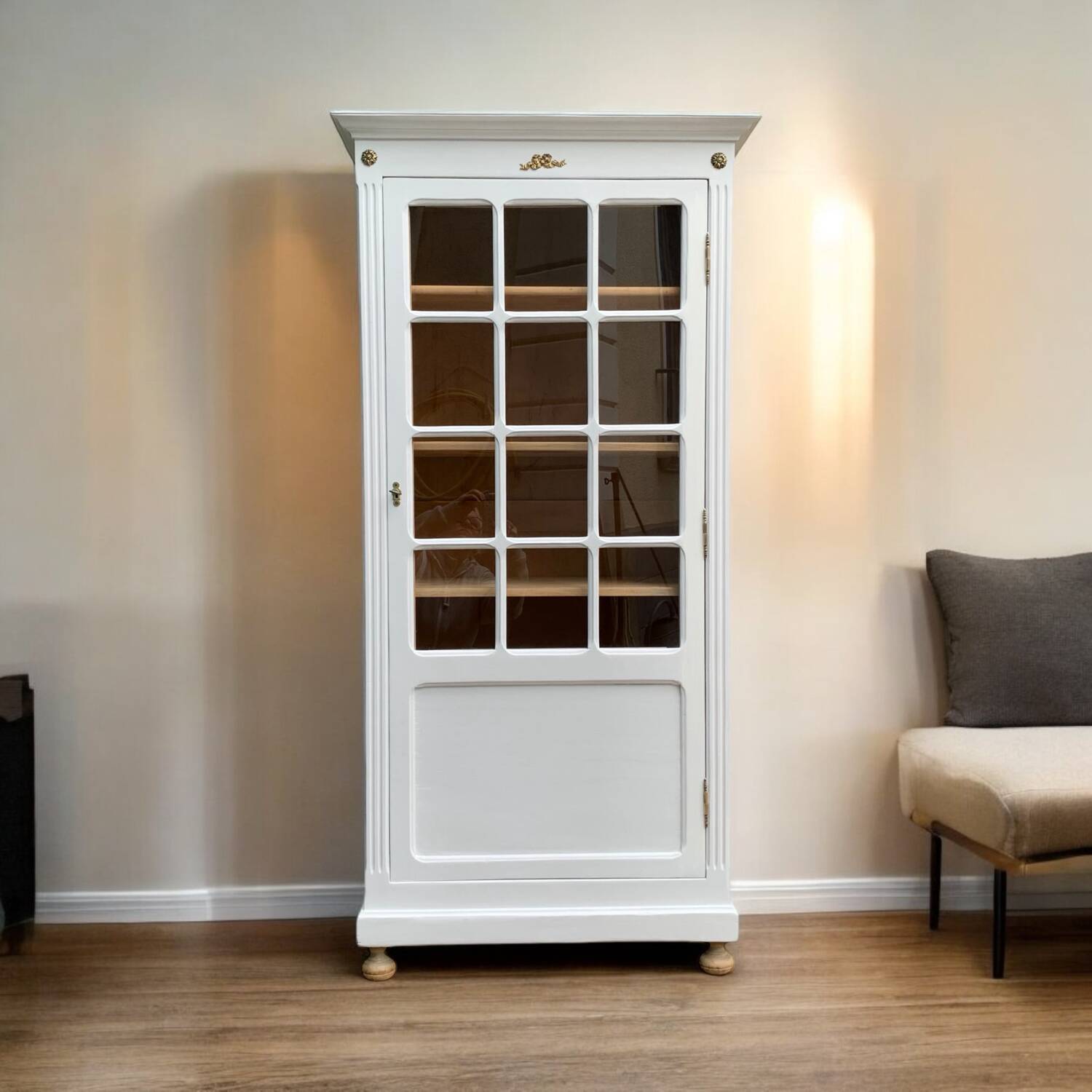 Antique Parisian glass cabinet H150