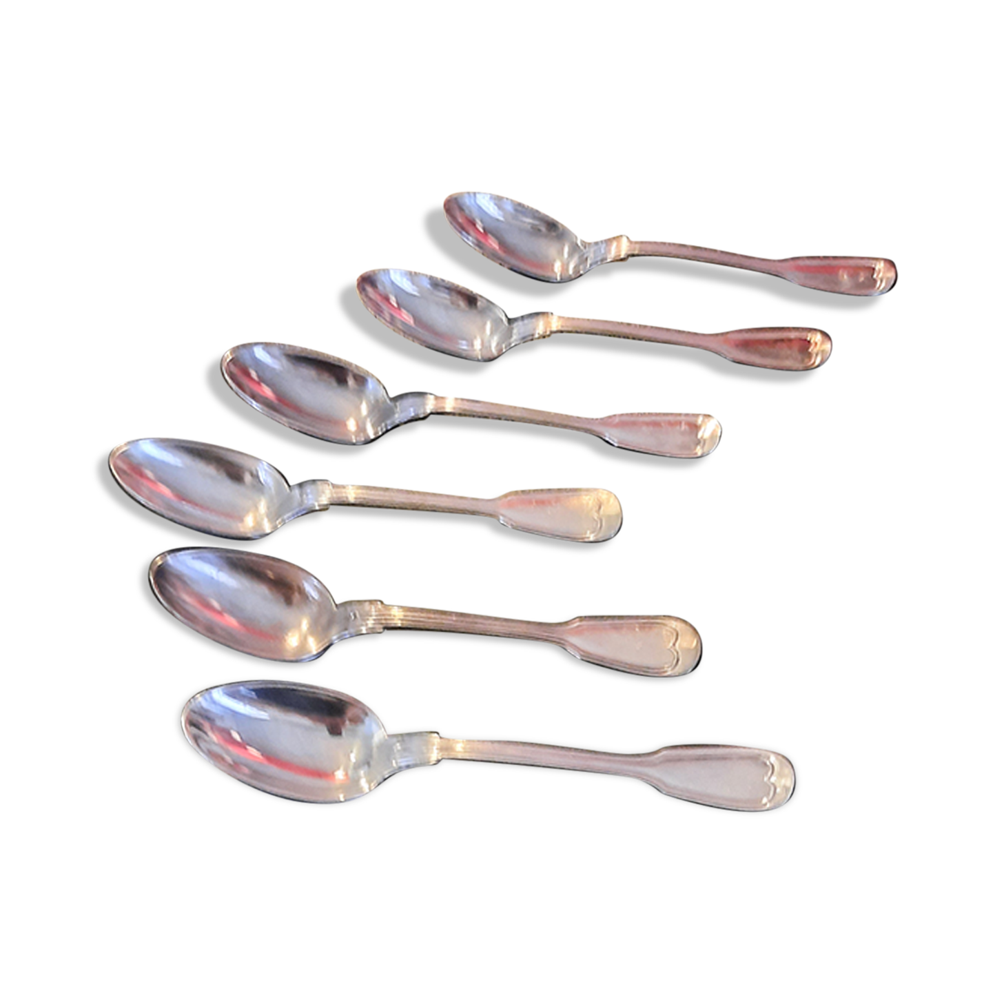 6 teaspoons silver metal
