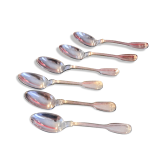6 cuillères a café métal argenté