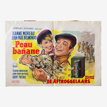 Affiche cinéma originale "Peau de Banane" Jean-Paul Belmondo 37x55cm 1963