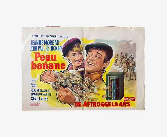 Affiche cinéma originale "Peau de Banane" Jean-Paul Belmondo 37x55cm 1963