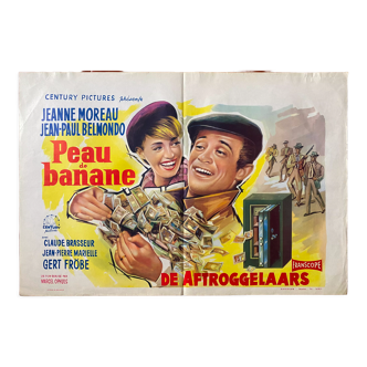 Affiche cinéma originale "Peau de Banane" Jean-Paul Belmondo 37x55cm 1963