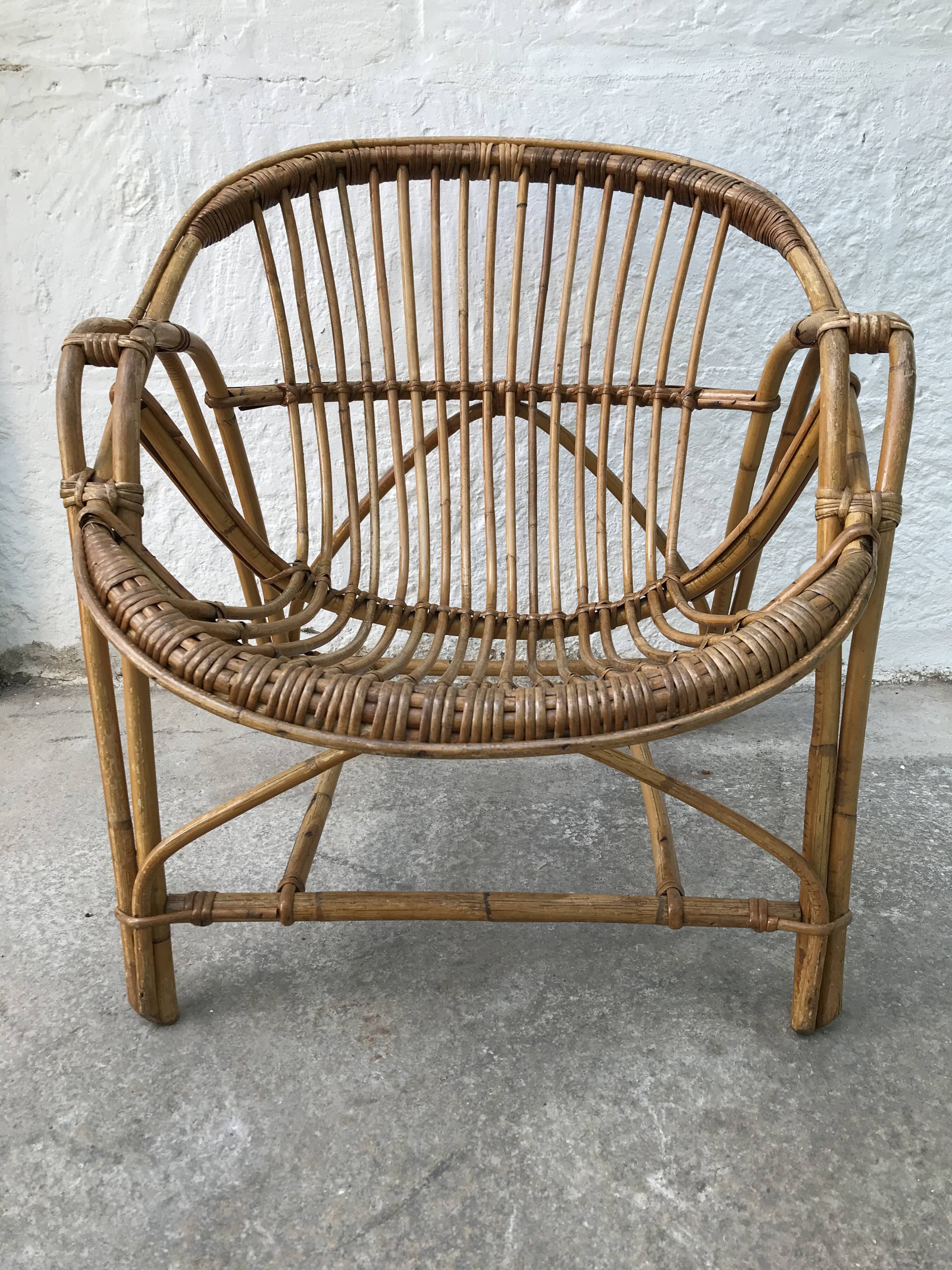 Armchair basket Adult rattan