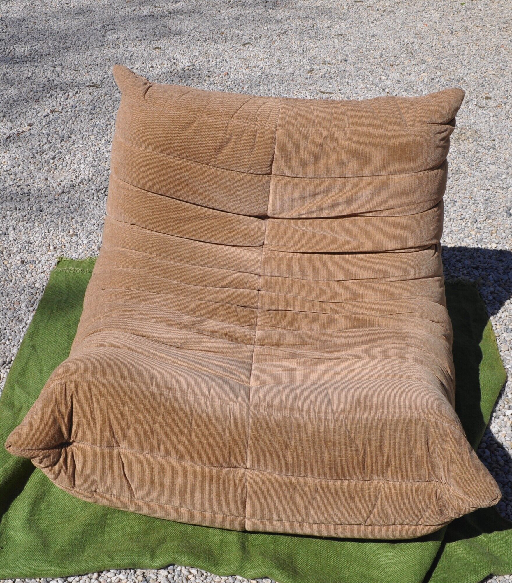 Michel Ducaroy "Togo" taupe velvet heater for Roset 70's Line