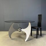 Luciano Campanini “Helix” adjustable dining or coffee table, 1970s