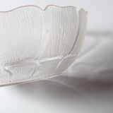 Salad Bowl Fleur, Vintage Decorative Clear Large Fruit Glass Bowl / Arcoroc