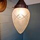 Art Deco bronze and satin crystal globe wall sconce, 1910-20