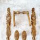 Door handle hardware and 2 French bronze furniture handles