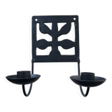 Wrought iron wall candle holder