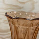 Vase tulipe rose 1950 en verre soufflé