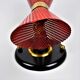 Sconce red and black perforated metal 1960