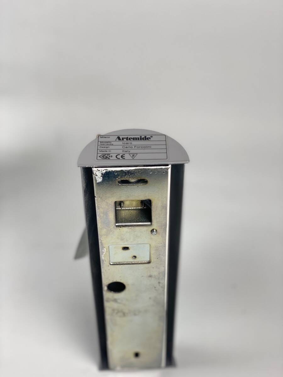 Pair of vintage Icaro wall lights by Carlo Forcolini for Artemide in glass and metal, 1986