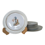 7 bird dessert plates