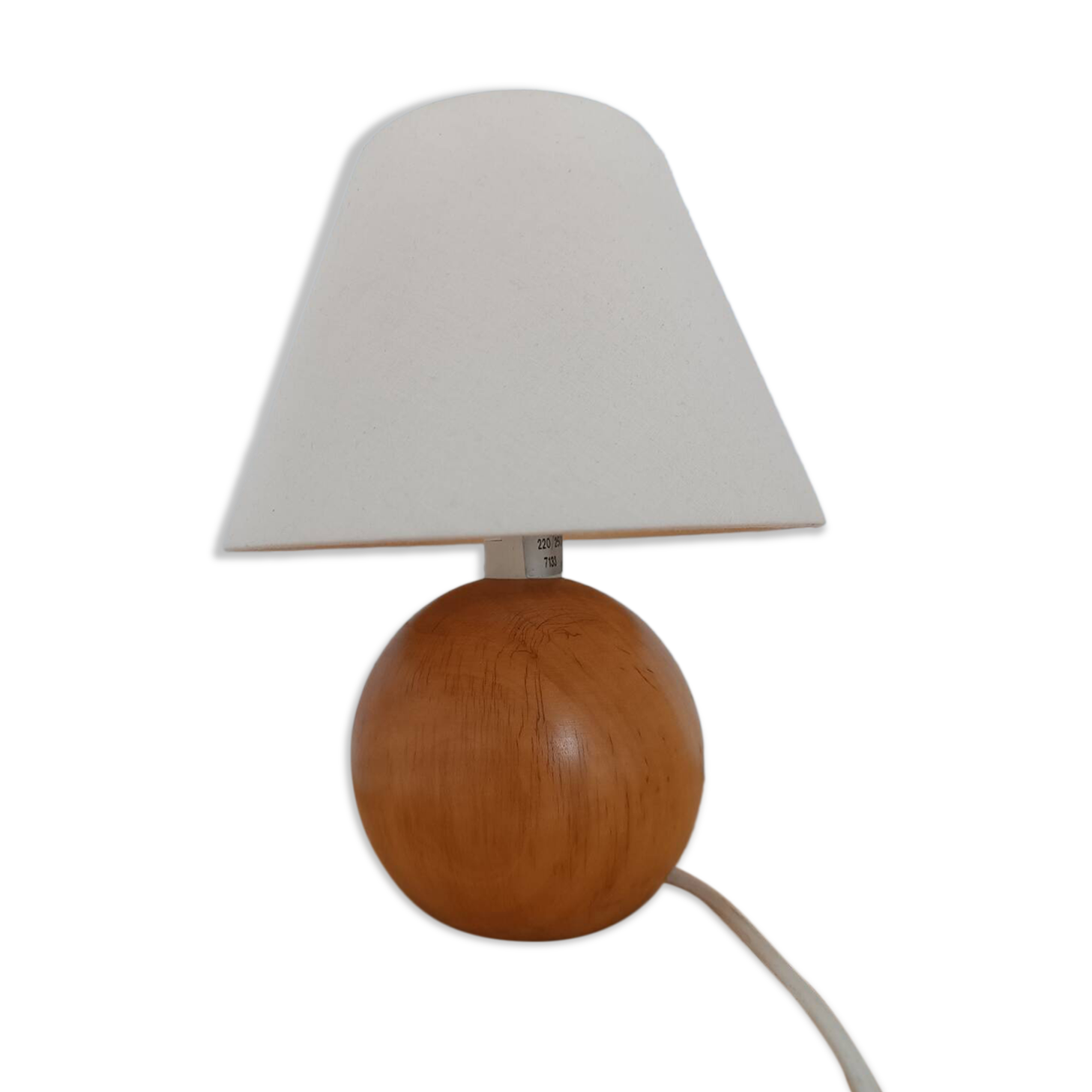 Solid walnut ball lamp
