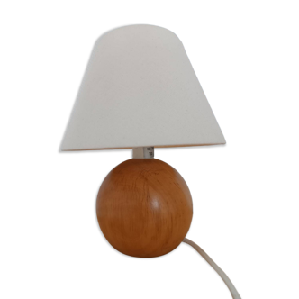 Solid walnut ball lamp