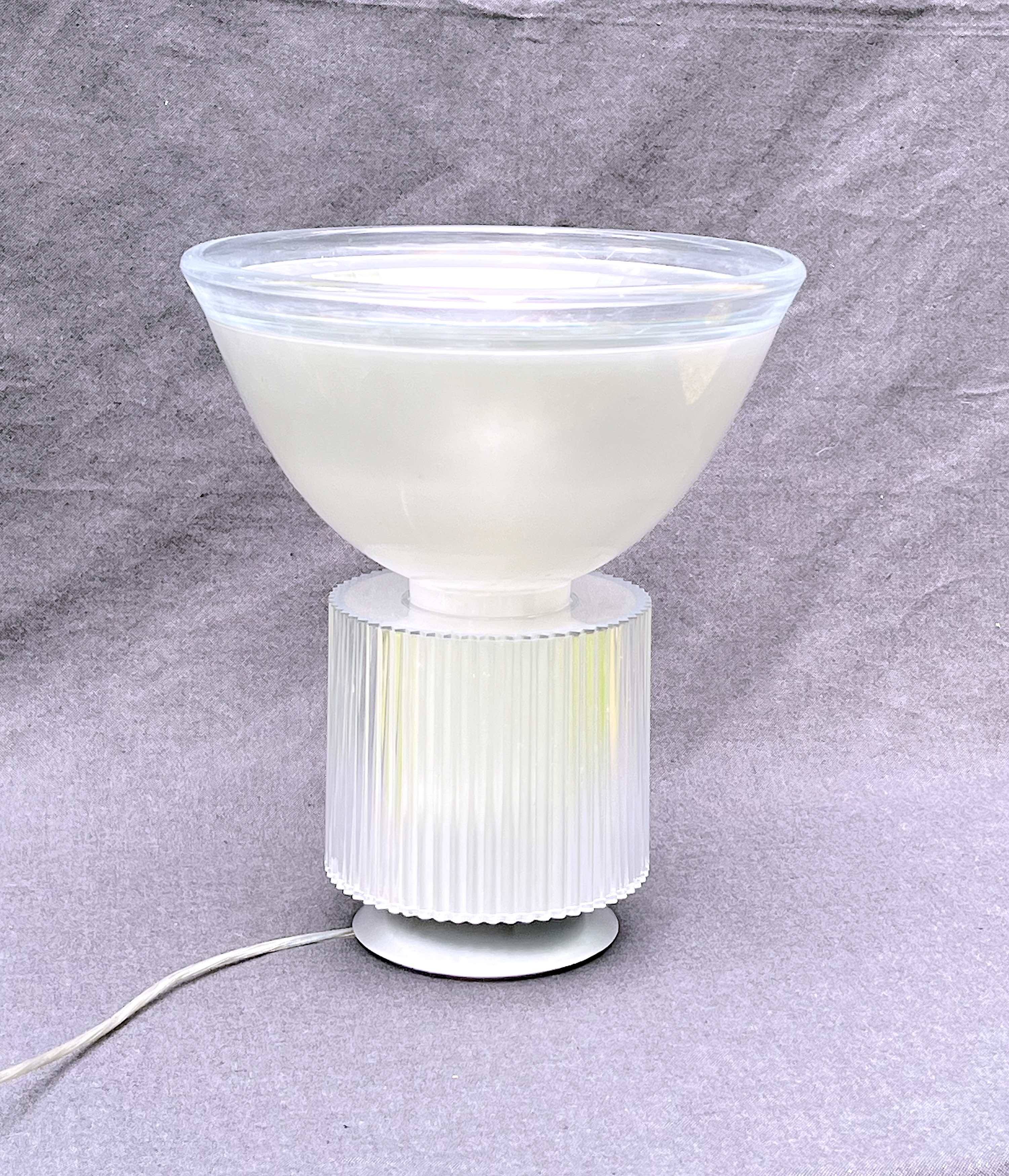 Iguzzini by Massimo Vignelli, table lamp, lucite metal, Italy 1980